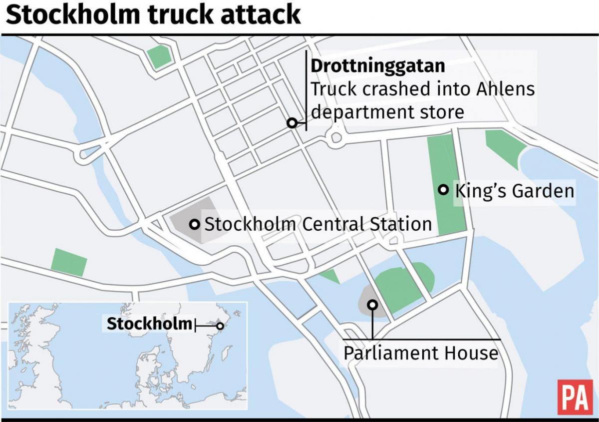 karte drottninggatan Stokholma