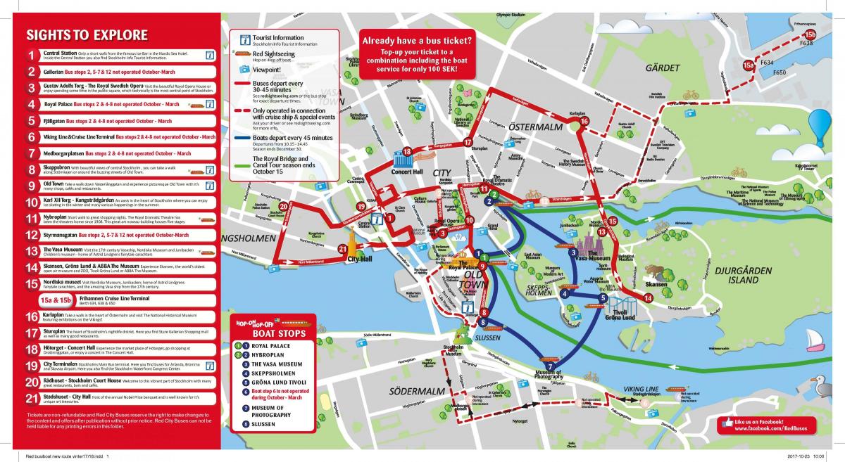 Stockholm red autobusu karte