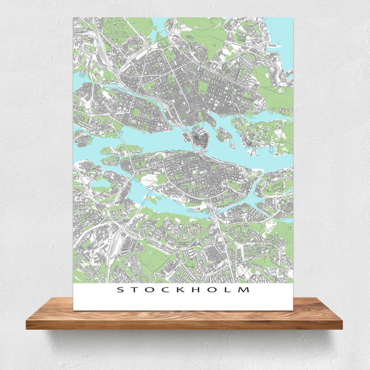 karte Stokholmas karte drukāt