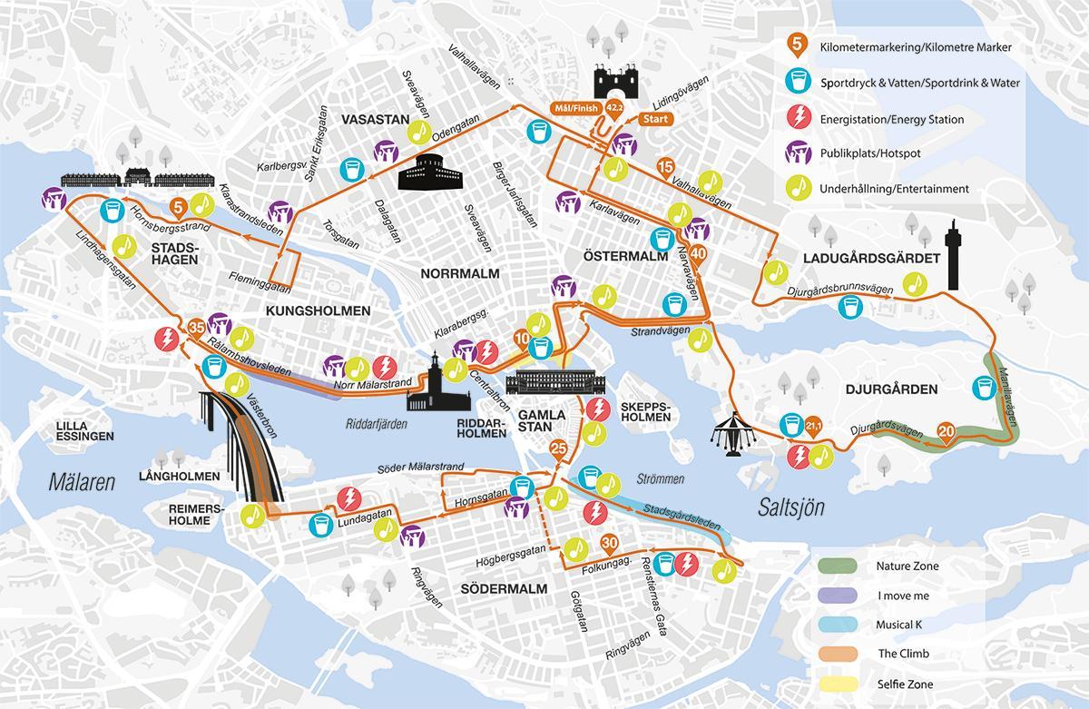 karte Stokholmas maratons