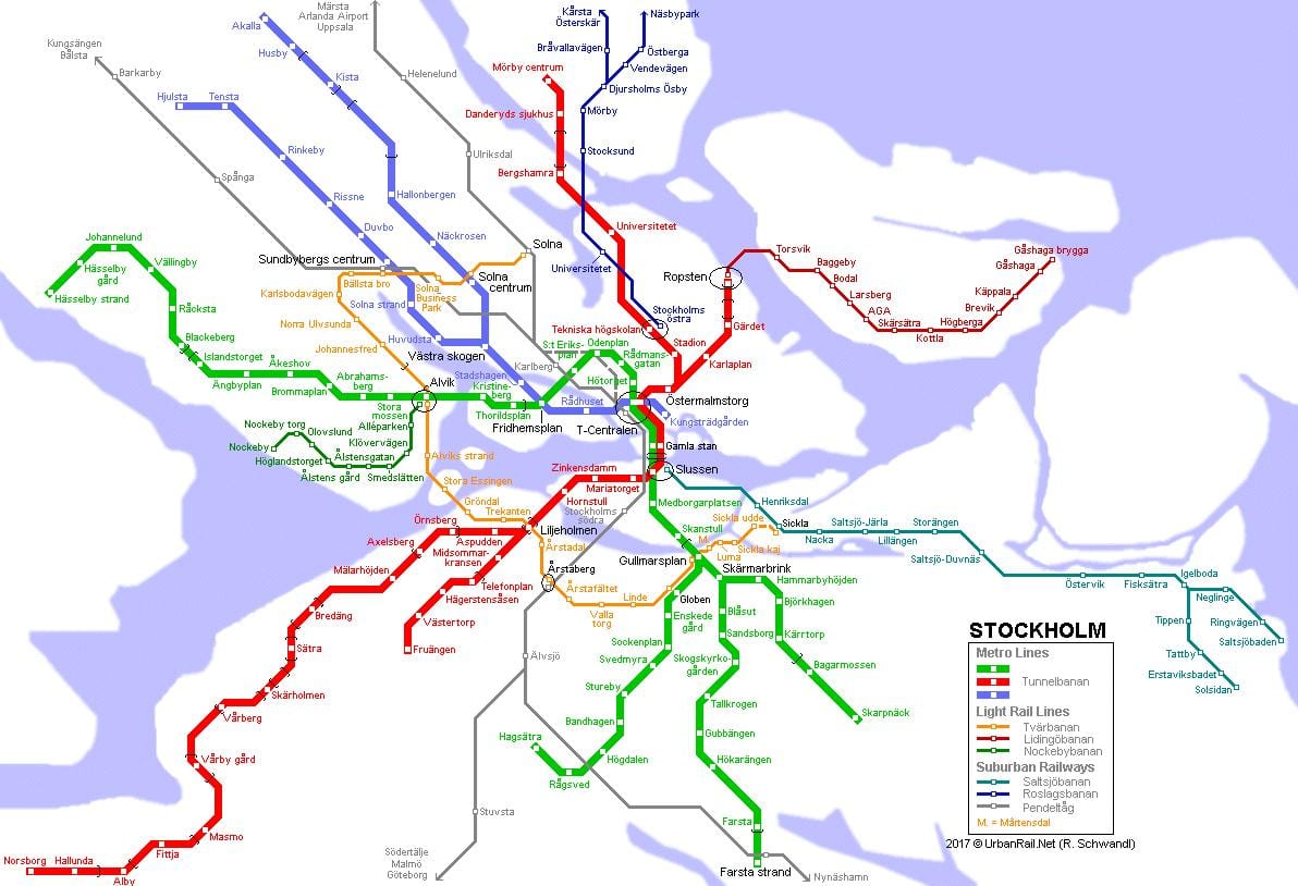 kartes Stokholmas metro