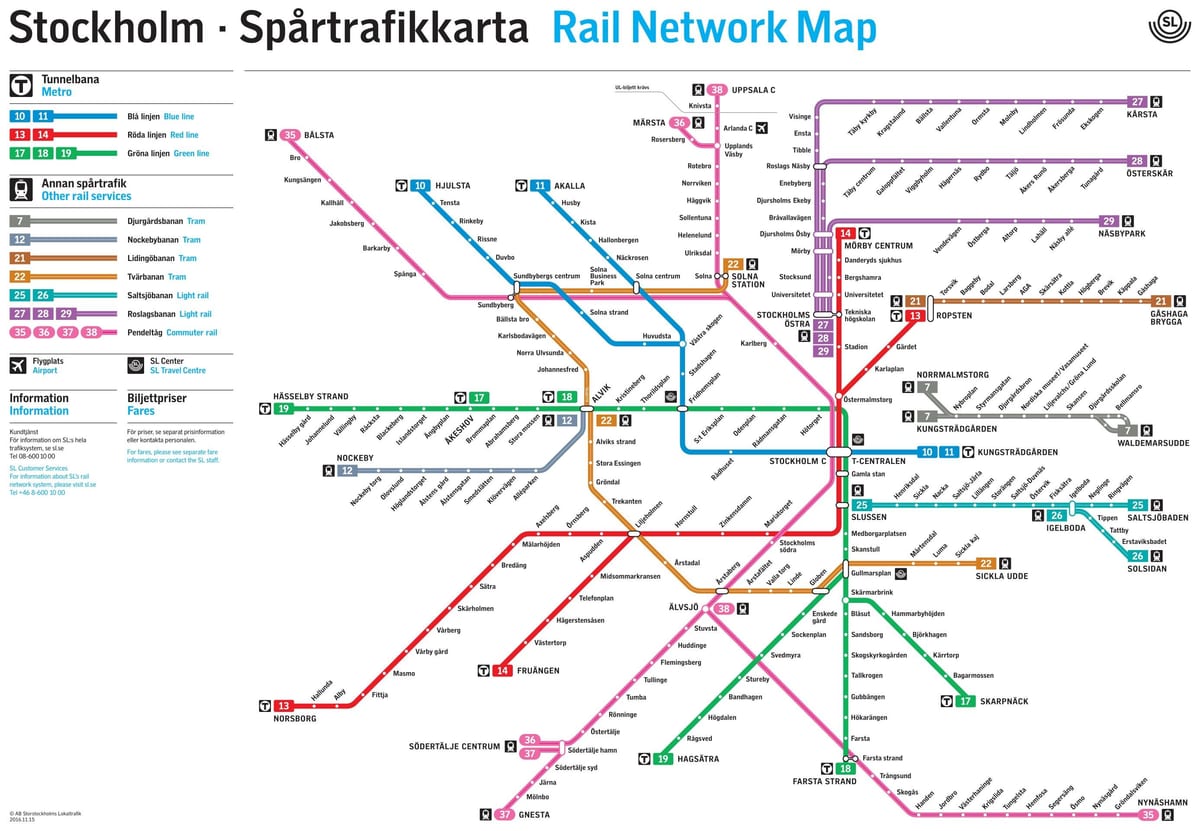 metro karte Stokholmā
