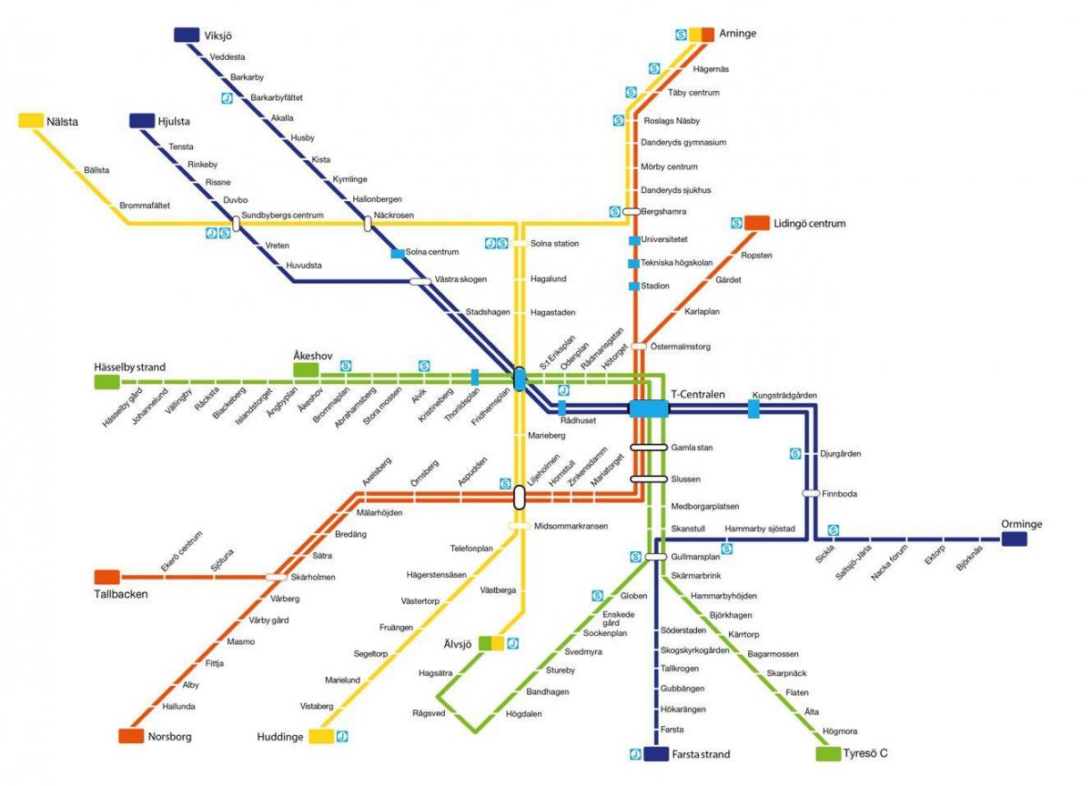 karte Stokholmas metro māksla