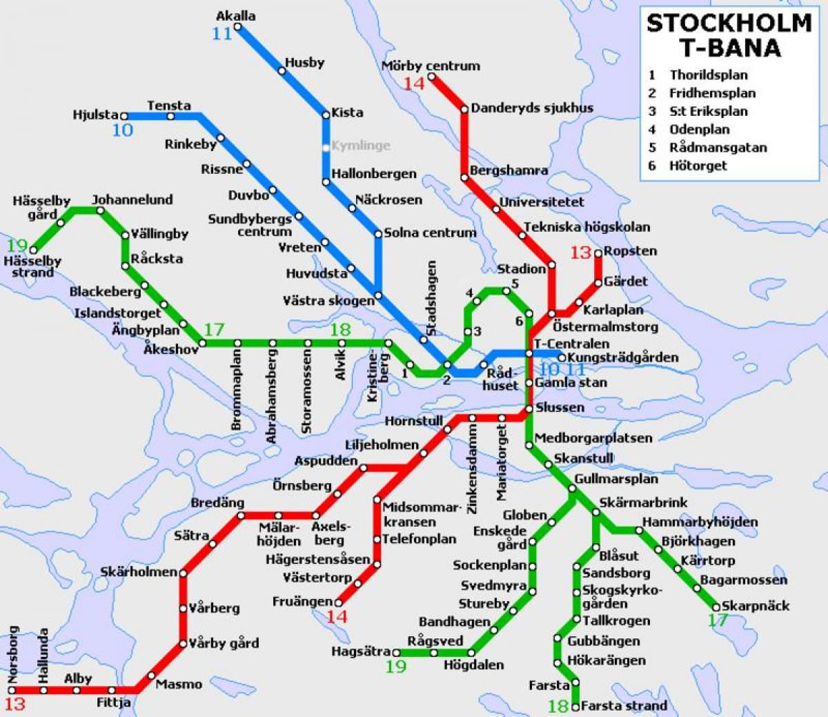 Stokholmas t bahn kartē