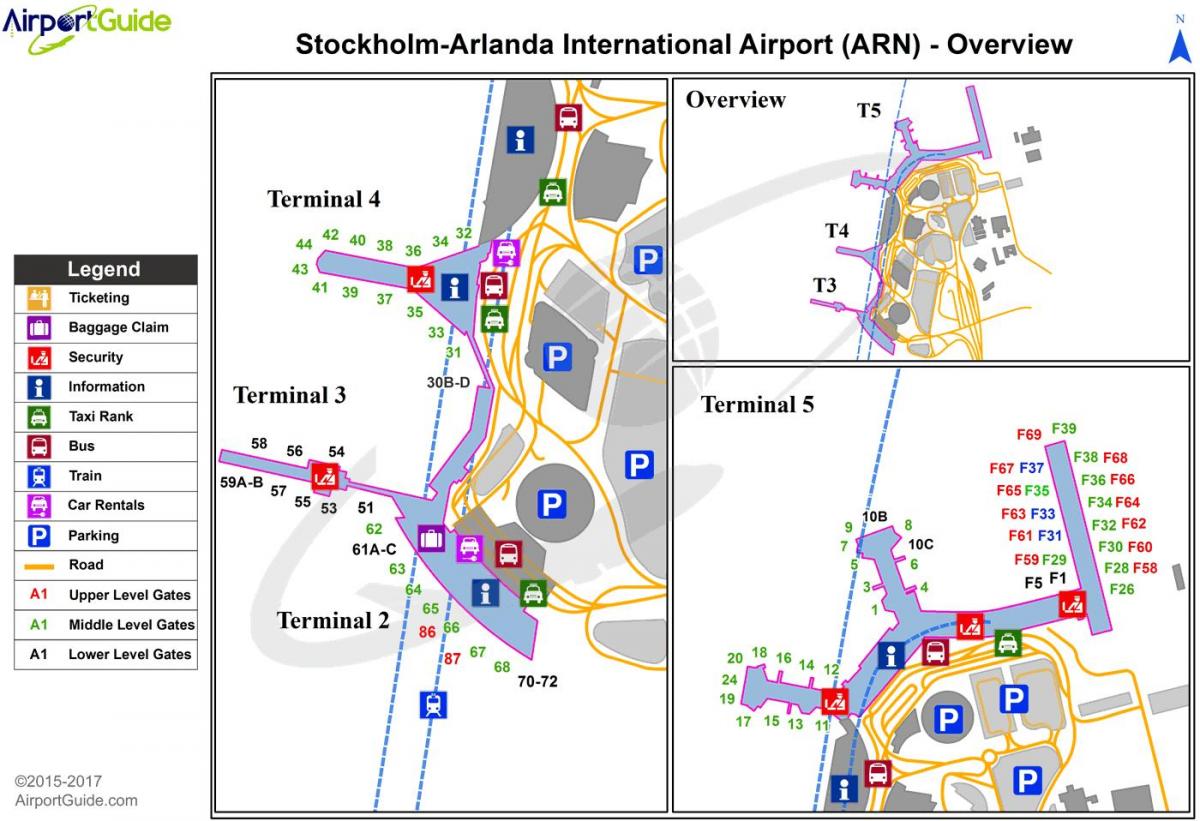 Stokholmas ārlandas lidosta map