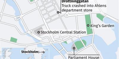 Karte drottninggatan Stokholma