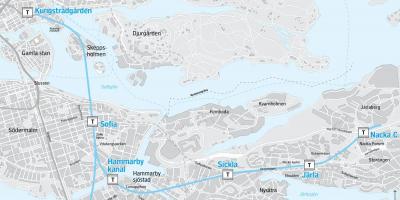 Karte nacka Stokholma