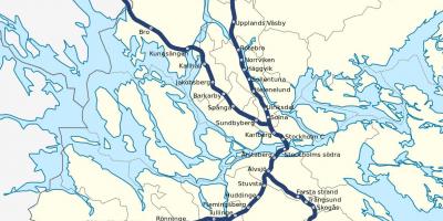 Stokholmas pendeltåg karte