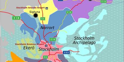 Karte Stokholmas apgabala