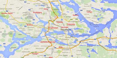 Karte Stokholmas apkaimē