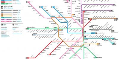 Stokholmas dzelzceļa tīkla karte