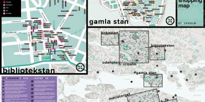 Karte Stokholmas iepirkšanās