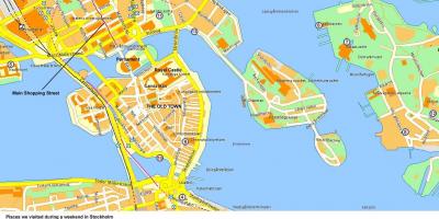 Stokholmas centrā karte