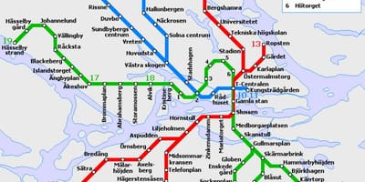 Sabiedriskais transports Stokholmā karte