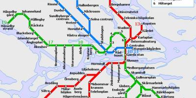 Sabiedriskais transports Stokholmā karte