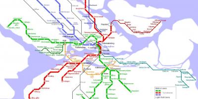 Metro karte, Stokholma, Zviedrija